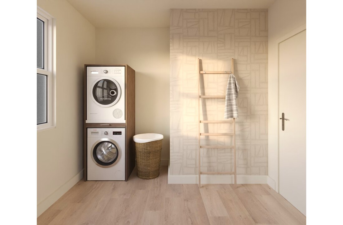 Wastoren wasmachine kast WSTT185-E Slimline 3.0 - naturel eiken.