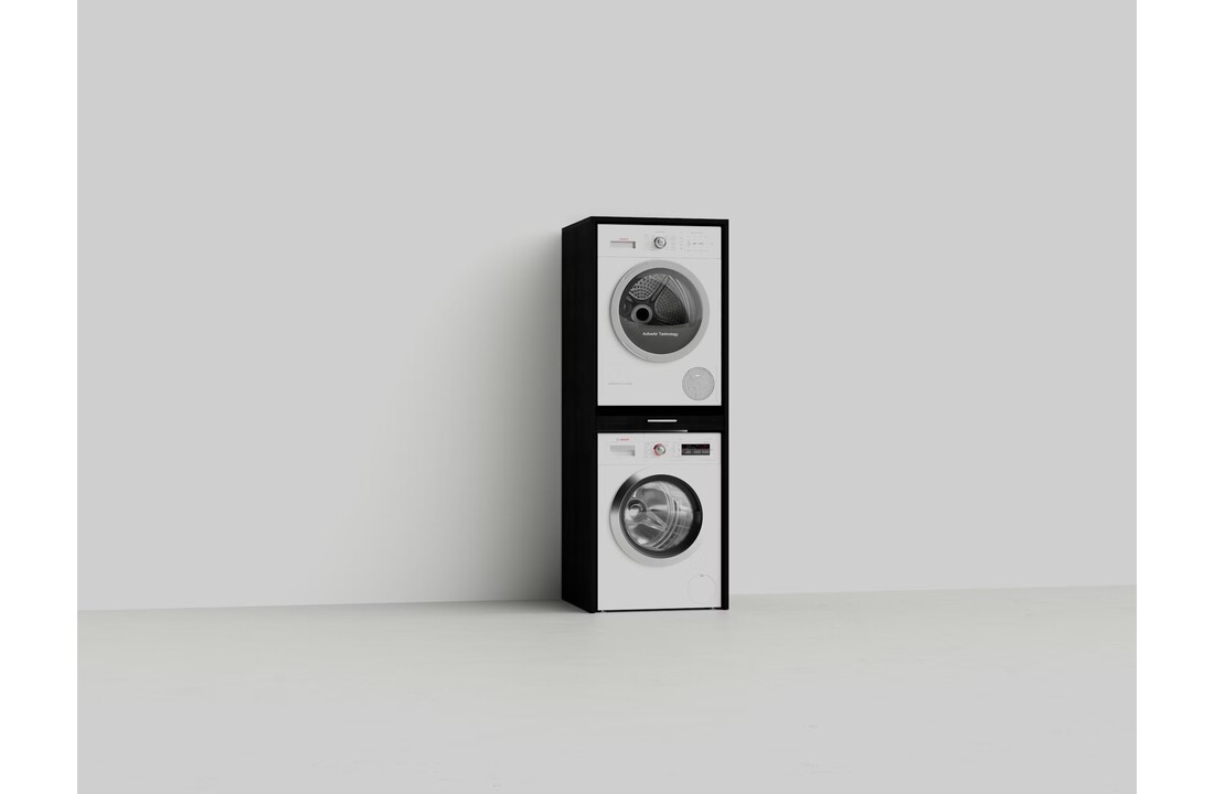 Wastoren wasmachine kast WSTT185-S Slimline 3.0 - zwart eiken.