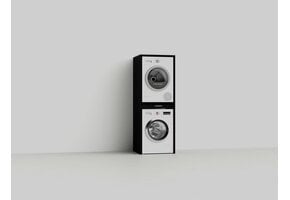 Wastoren wasmachine kast WSTT185-S Slimline 3.0 - zwart eiken.
