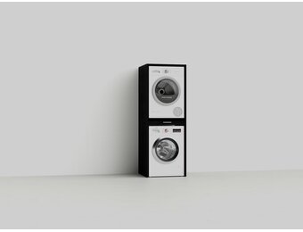 Wastoren wasmachine kast WSTT185-S Slimline 3.0  - zwart eiken.