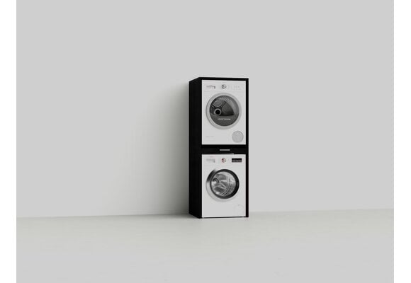 Wastoren wasmachine kast WSTT185-S Slimline 3.0  - zwart eiken.
