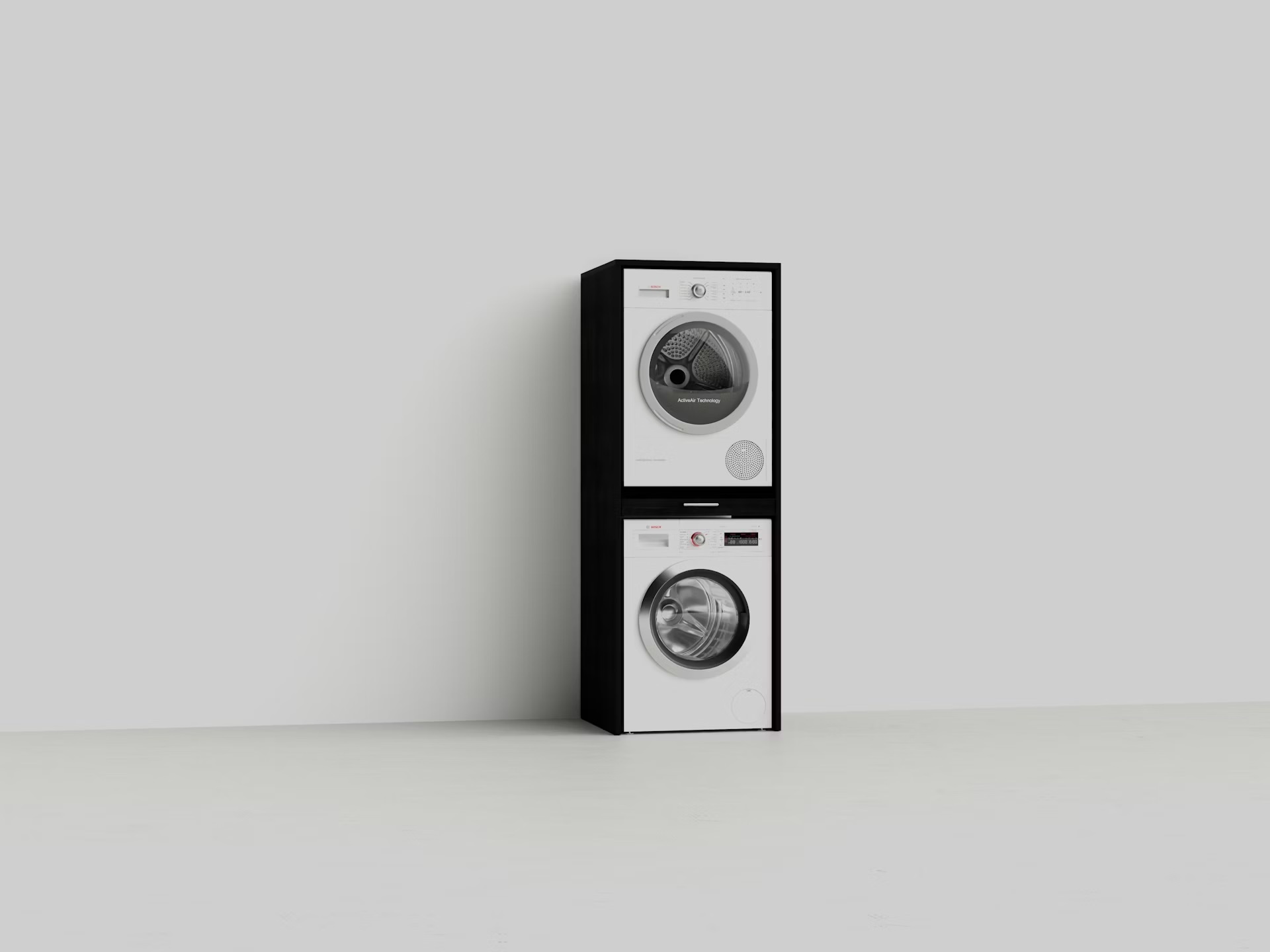 Wastoren wasmachine kast WSTT185-S Slimline 3.0 - zwart eiken.