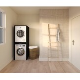 Wastoren wasmachine kast WSTT185-S Slimline 3.0  - zwart eiken.