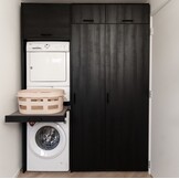 Wastoren wasmachine kast WSTT185-S Slimline 3.0  - zwart eiken.