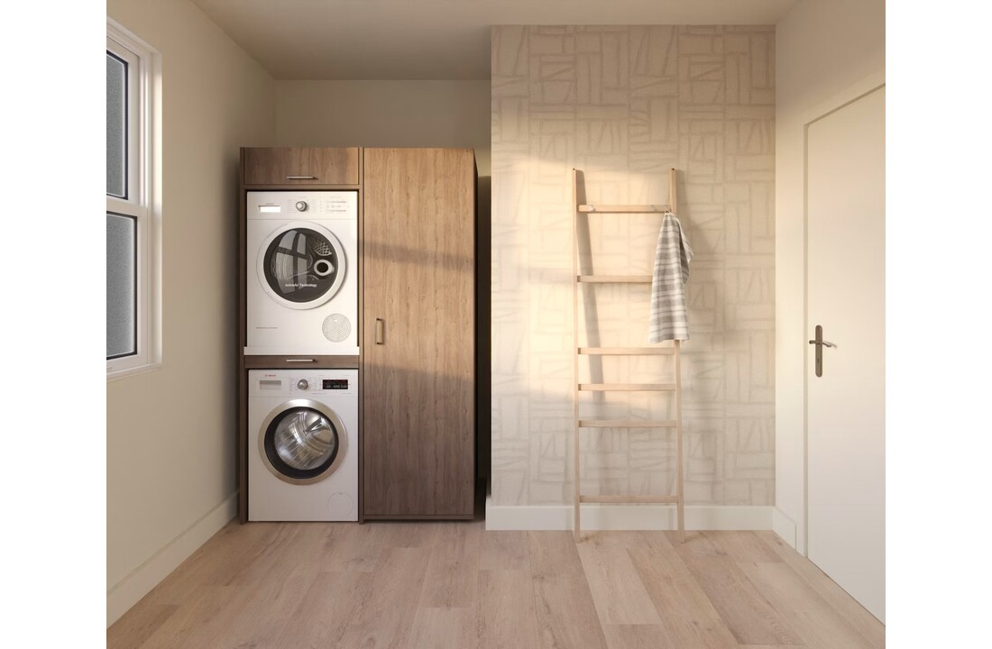 Wastoren hoge opbergkast WSCH207-60-E - naturel eiken.