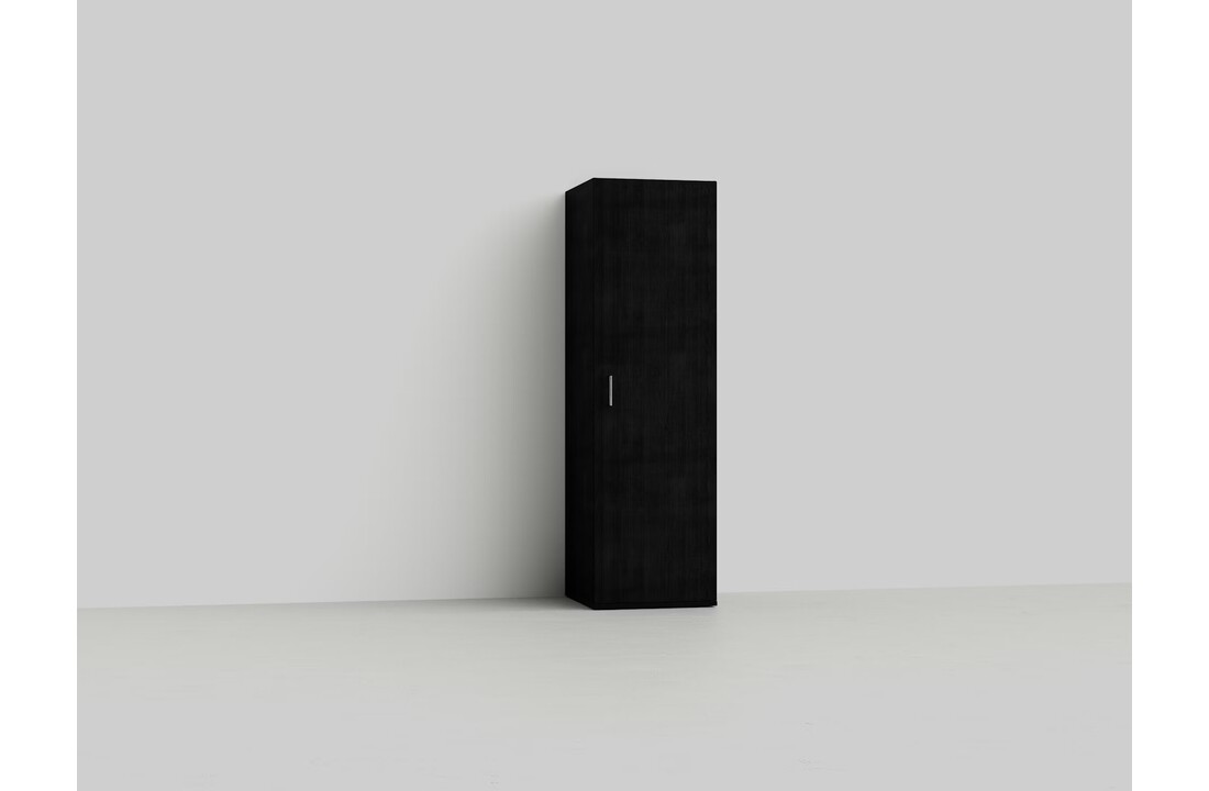 Wastoren hoge opbergkast WSCH207-60-S - zwart eiken.