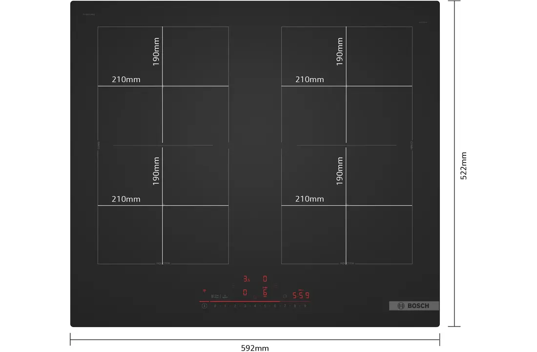 Bosch PVQ61CHB1E Serie 6 - Inbouw inductiekookplaat 60 cm.