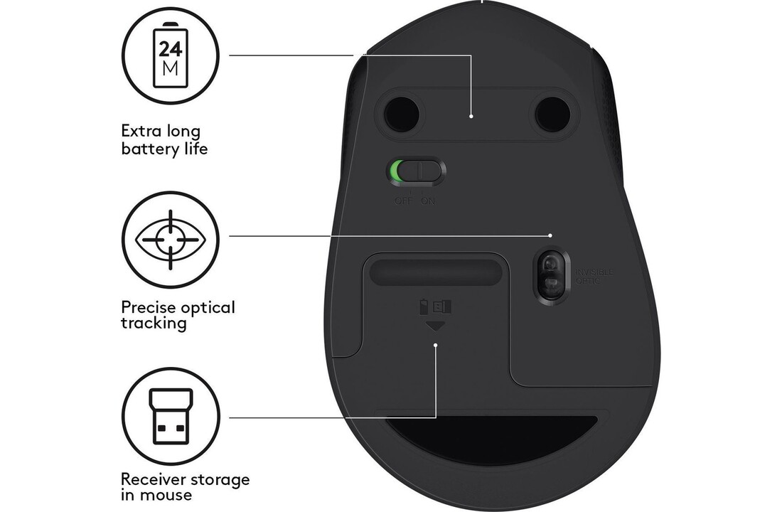 Logitech M330 Silent Plus - Muis