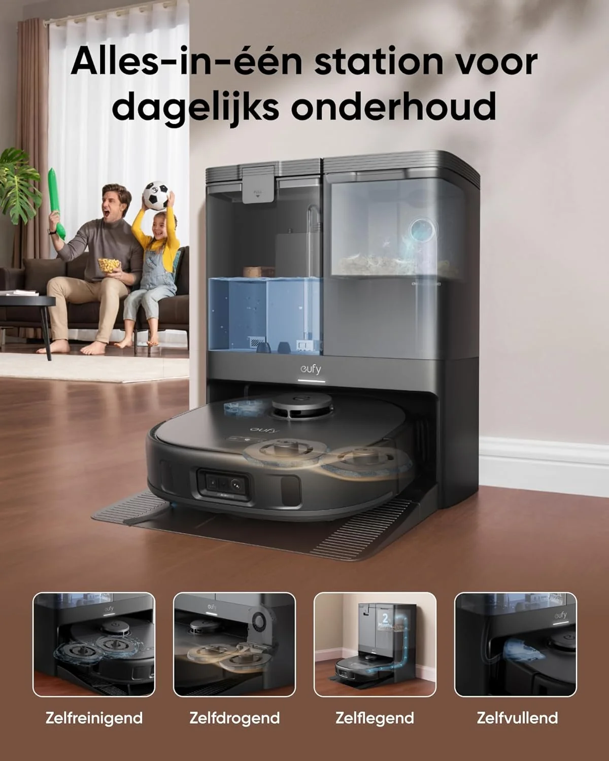 Eufy Vacuum Omni Black X10 Pro - Robotstofzuiger.