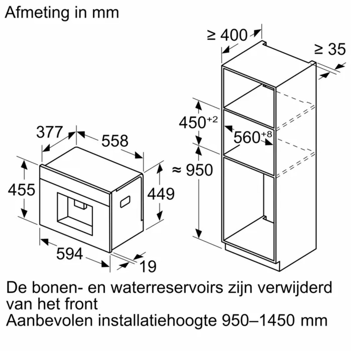 Siemens CT718L1B0 - Inbouw koffiemachine.