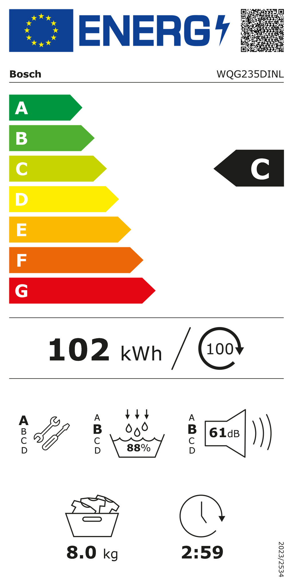 Bosch WQG235DINL - Warmtepompdroger.