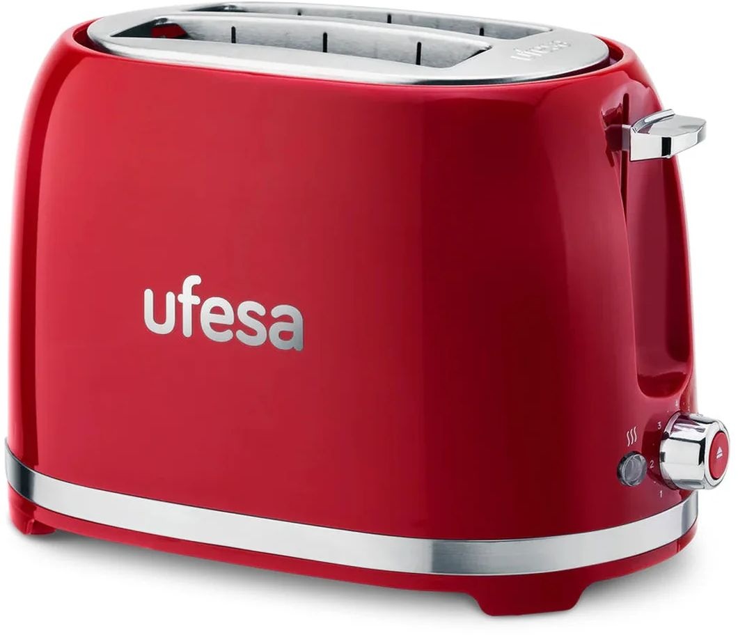 Ufesa Classic PinUp Rood - Broodrooster