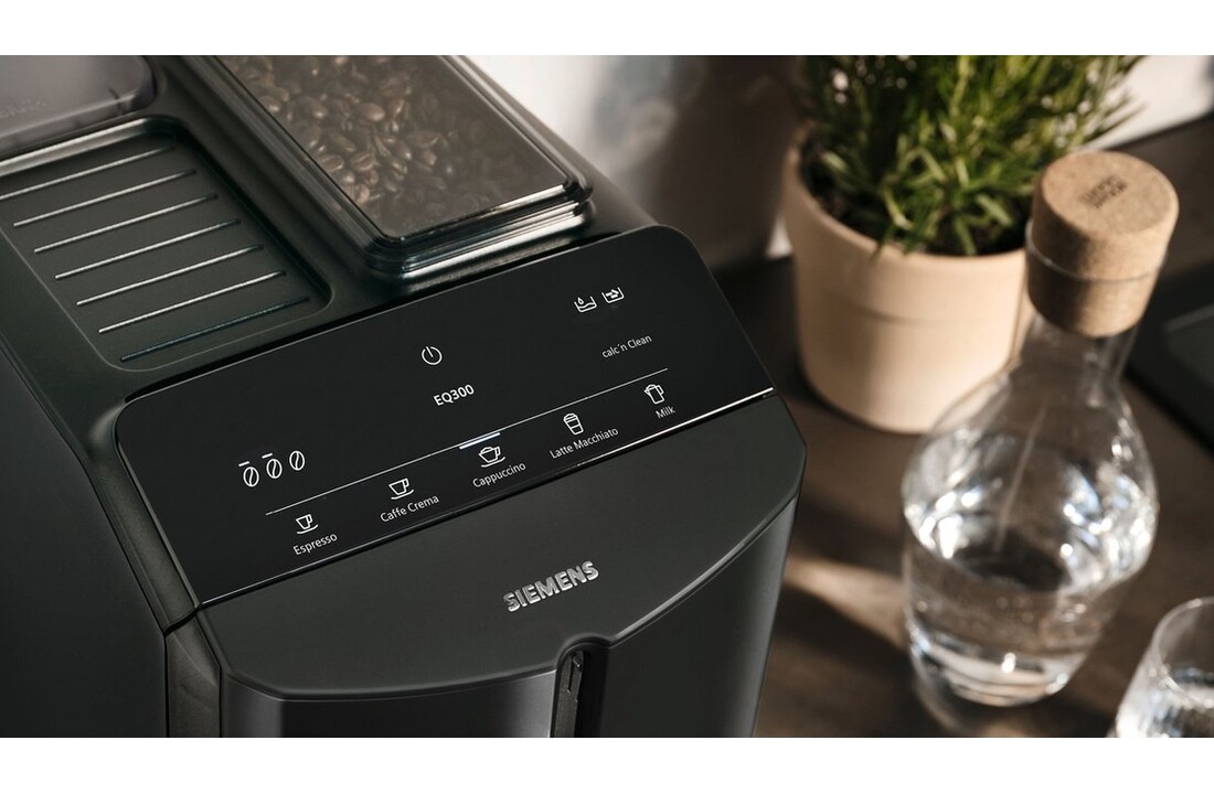 Siemens EQ300 TF301E09 Piano Black - Koffiemachine
