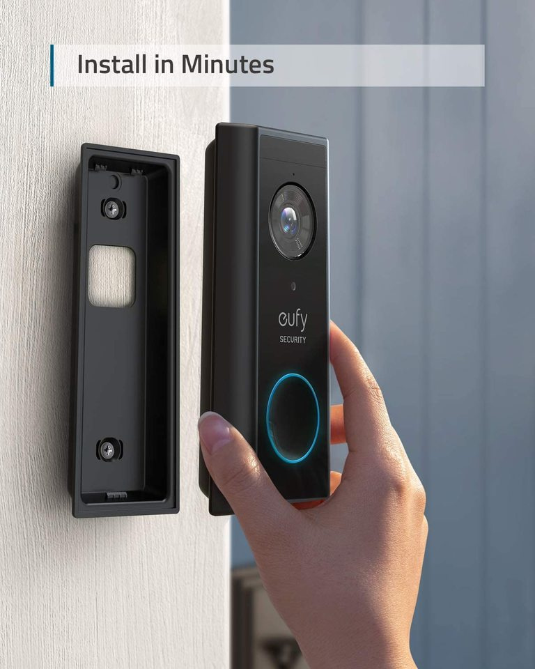 Eufy S220 Video Doorbell 2K (Batterij) + Homebase 2 - Deurbel