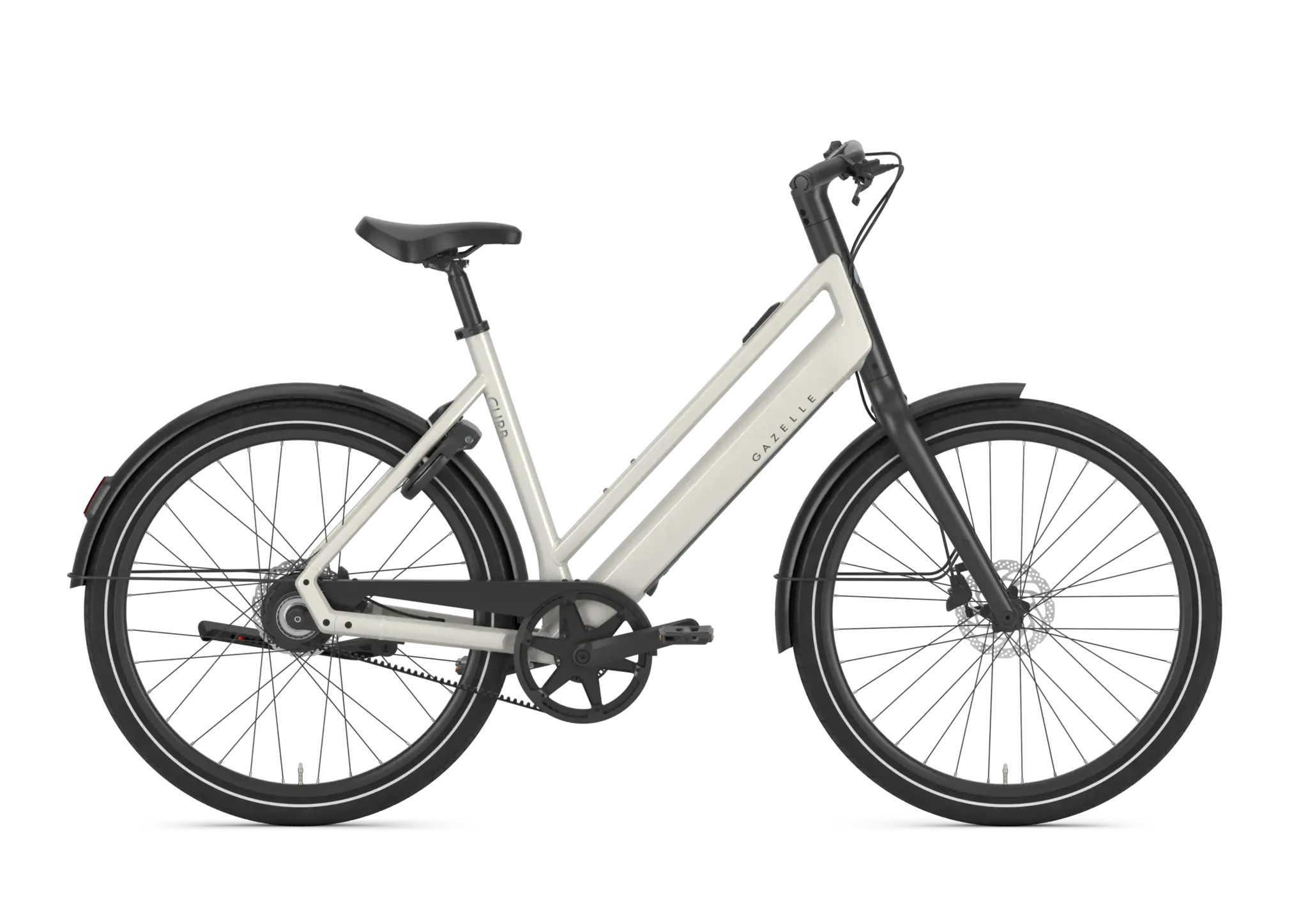 Gazelle Curb C1 S1 360Wh Dames - Ivory White (glans)