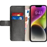 Just in Case Wallet Classic voor iPhone 14 Zwart - Telefoonhoesje