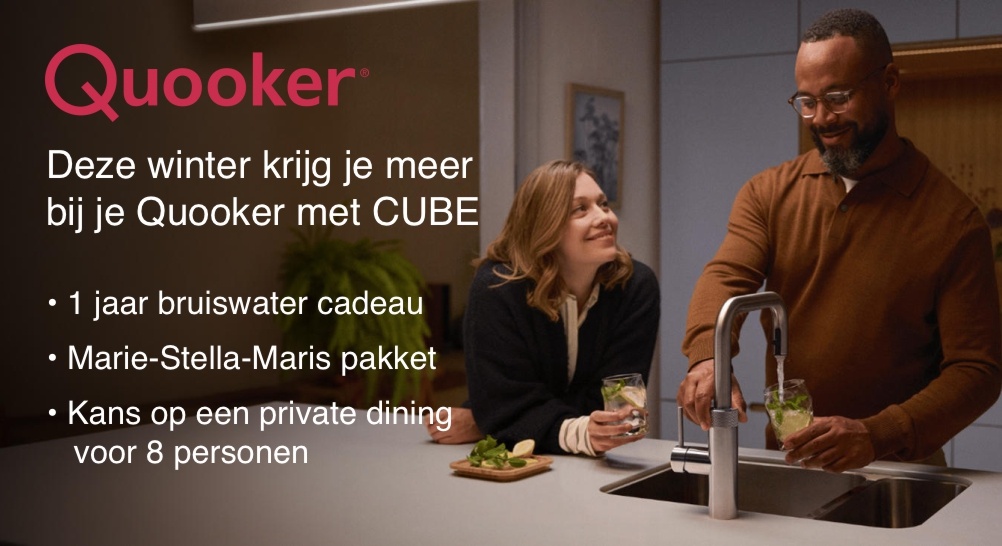 Quooker: Ontvang cadeaus t.w.v. €270,-