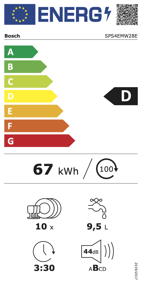 Bosch vrijstaande vaatwasser SPS4EMW28E