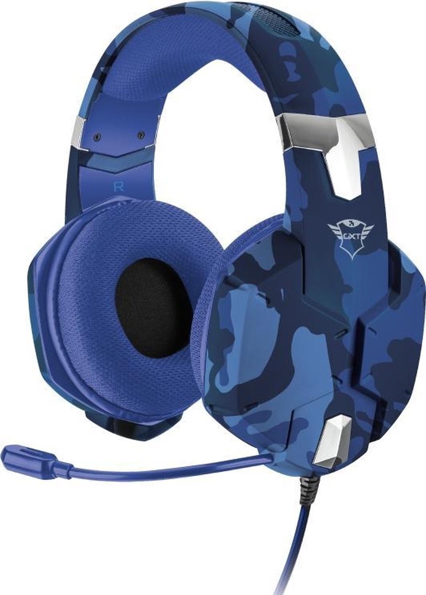 Trust GXT 322B Carus (Zwart/Blauw) - Gaming headset