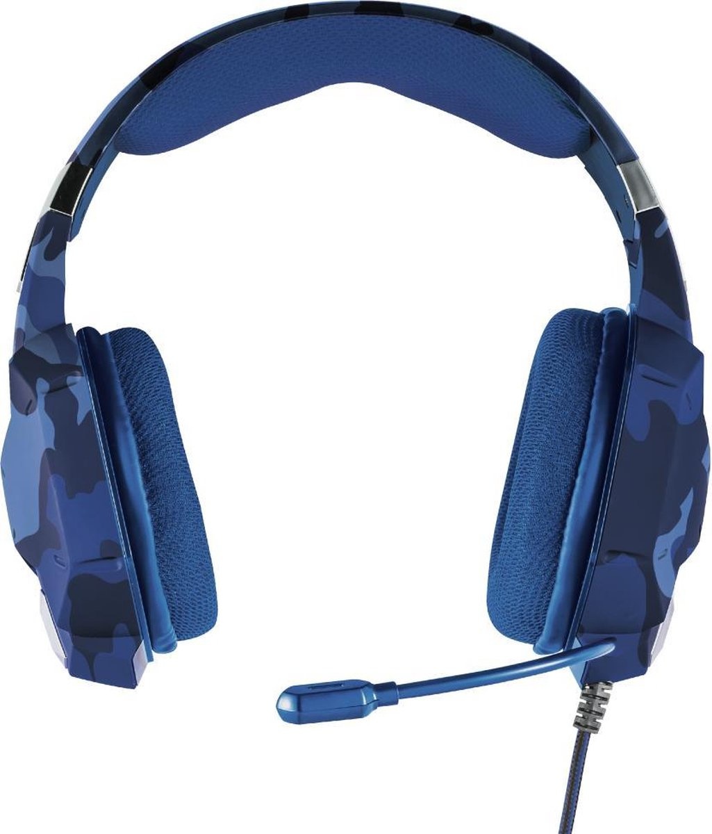 Trust GXT 322B Carus (Zwart/Blauw) - Gaming headset