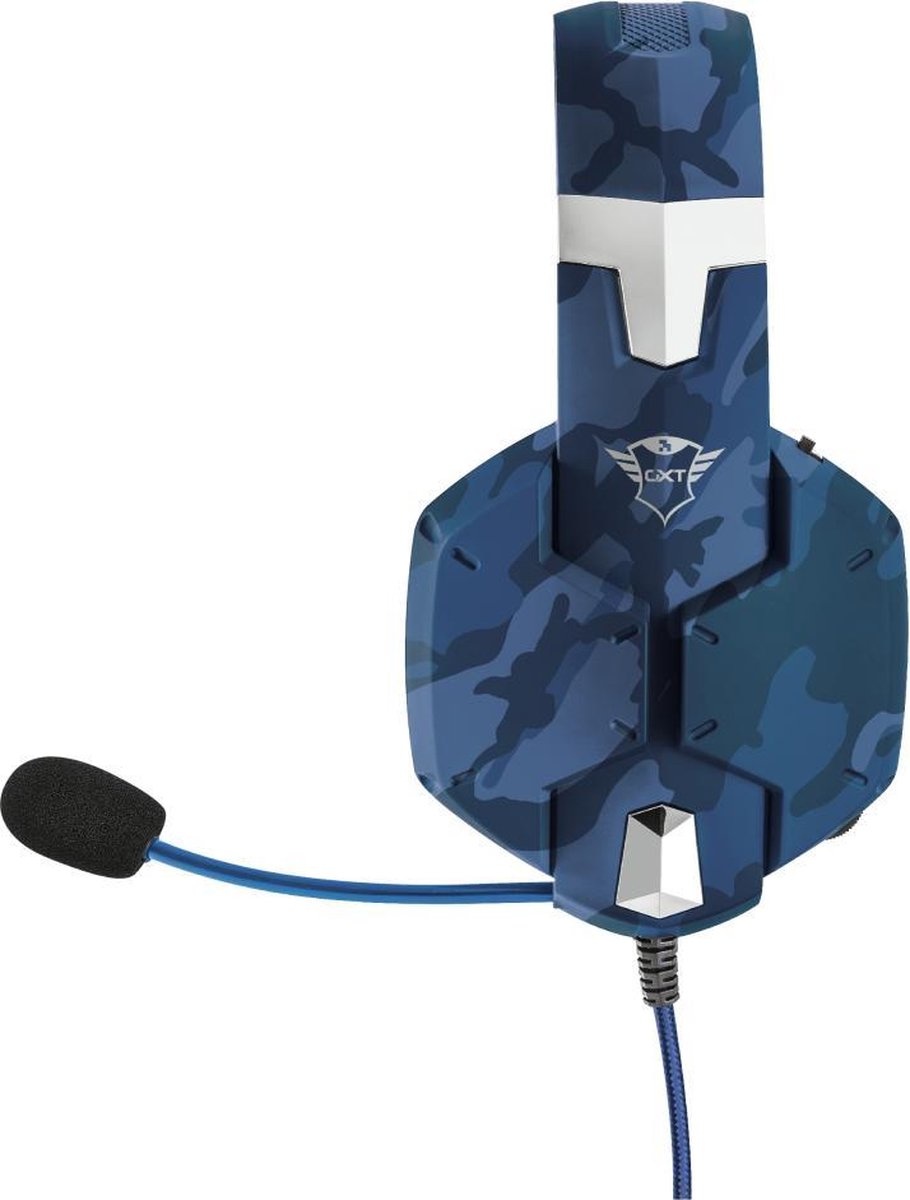 Trust GXT 322B Carus (Zwart/Blauw) - Gaming headset