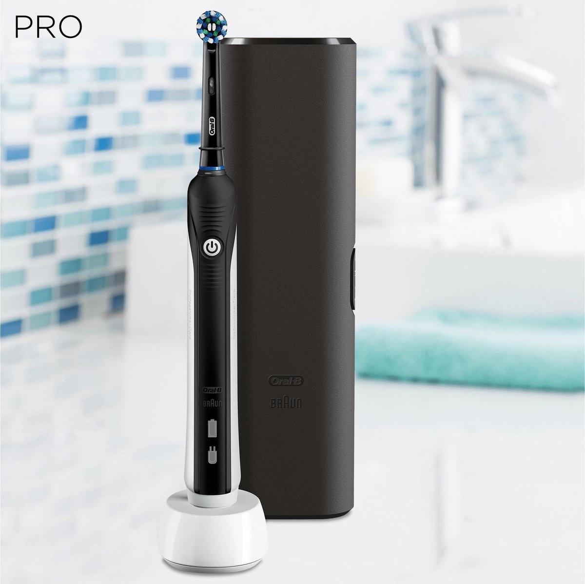 Oral-B Pro 750 Black Cross Action - Elektrische tandenborstel