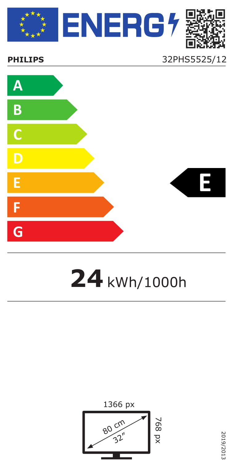 TV LED 81,28 cm (32) Philips 32PHS5525/12, HD