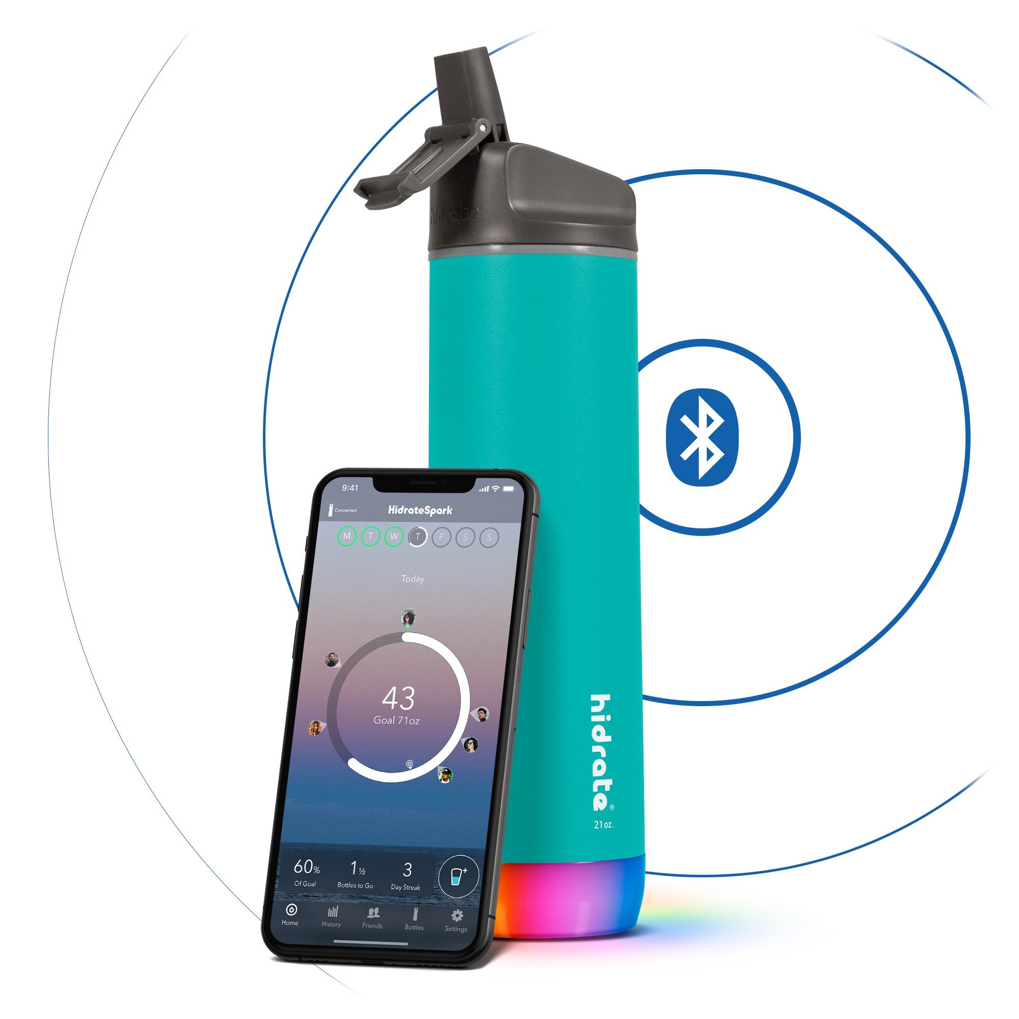 Hidrate Spark Steel (Straw Sea Glass) - Drinkfles