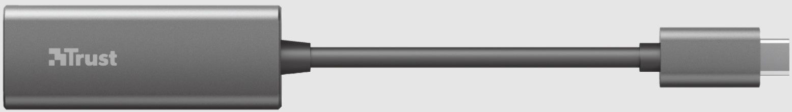 Trust Dalyx USB-C naar Ethernet adapter