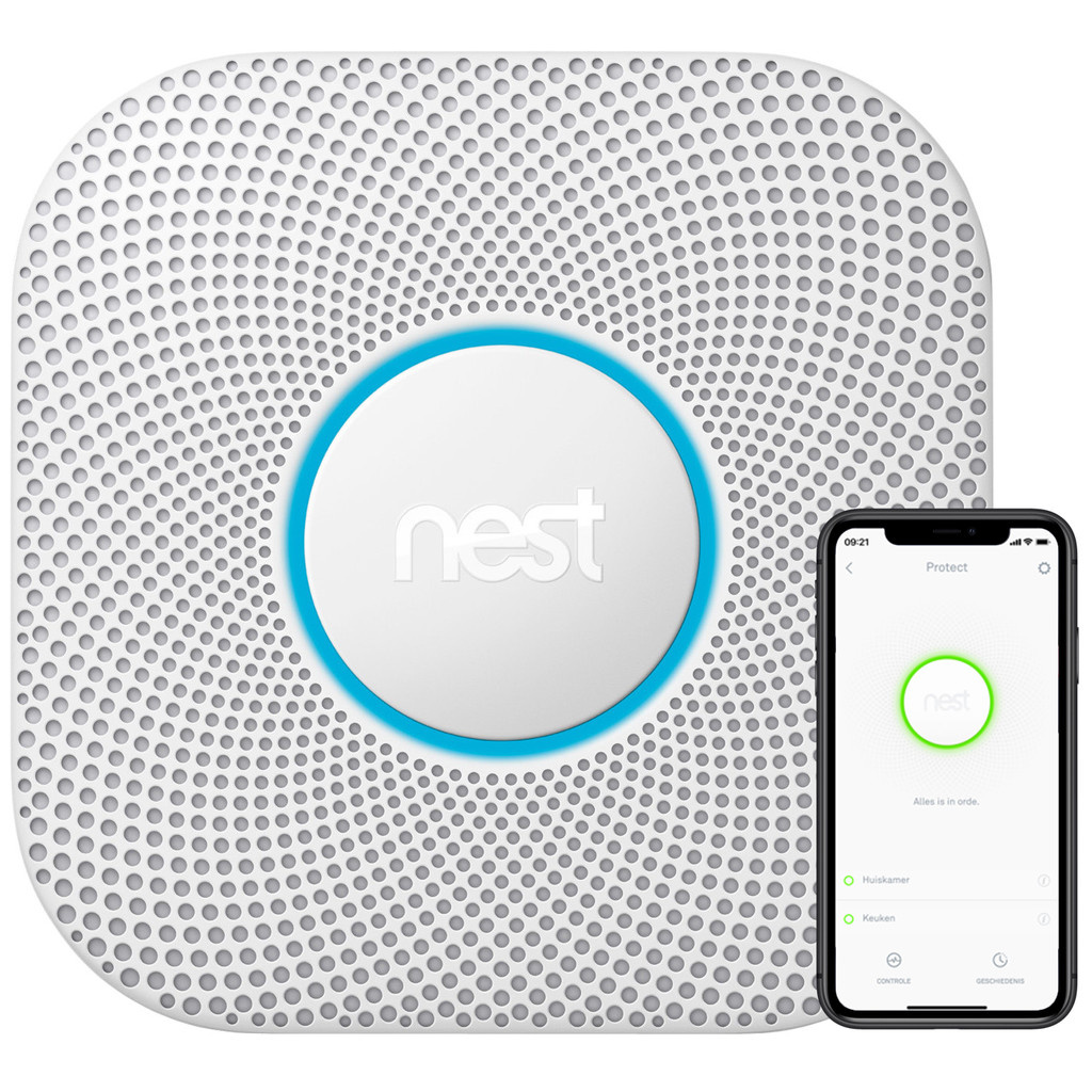 Google Nest Protect V2 Bedraad - Rookmelder