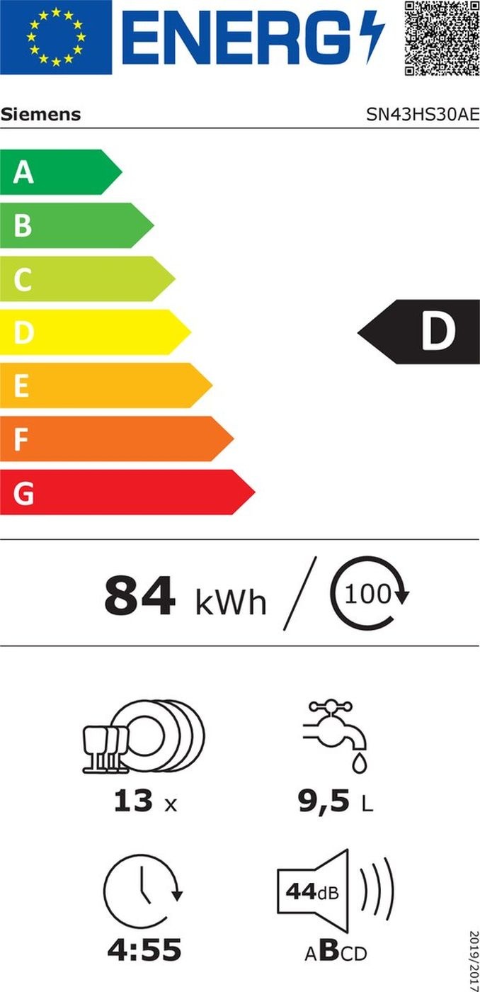 Siemens SN43HS30AE - Onderbouw vaatwasser