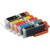 SecondLife Multipack Canon 550 Black & 551 Serie Zwart + 3 kleuren - Inktcartridge