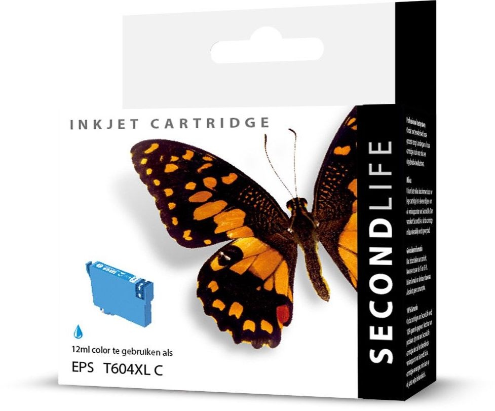 SecondLife Epson T604 XL Cyan - Inktcartridge