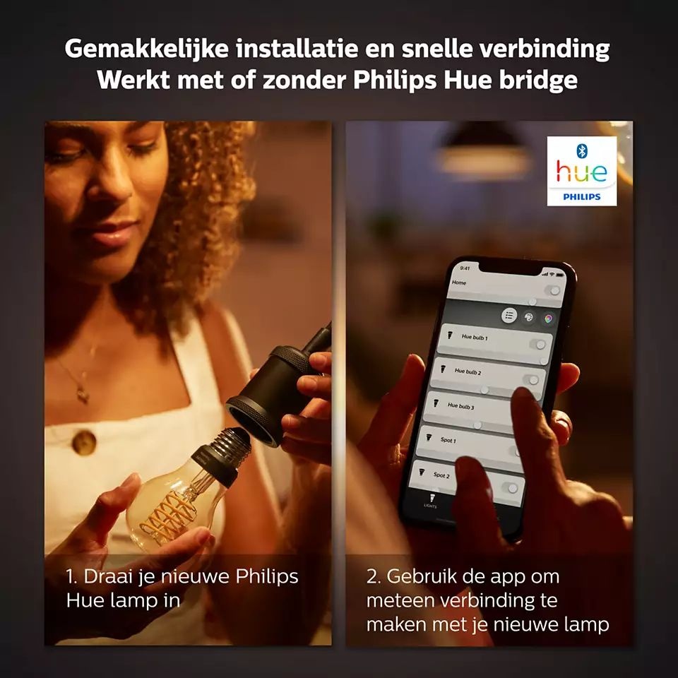 Philips HUE Single Pack 1x E27 / 7 WATT / A60 / White - Slimme lamp