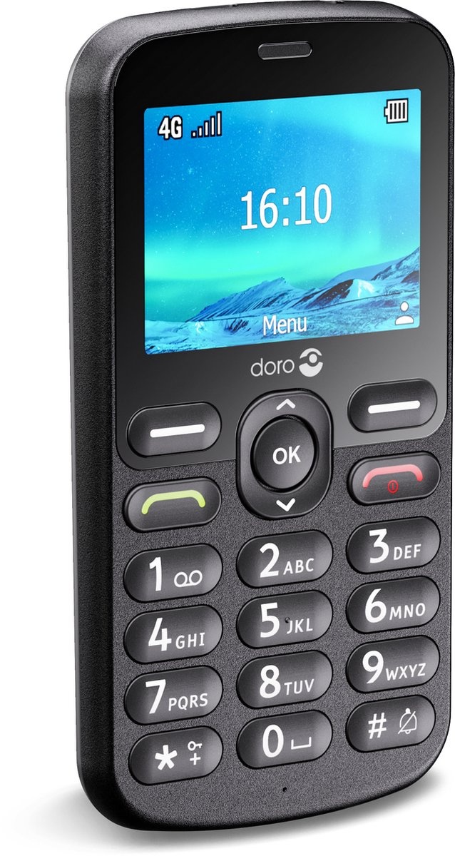 Doro 1880 4G Zwart - Mobiele telefoon