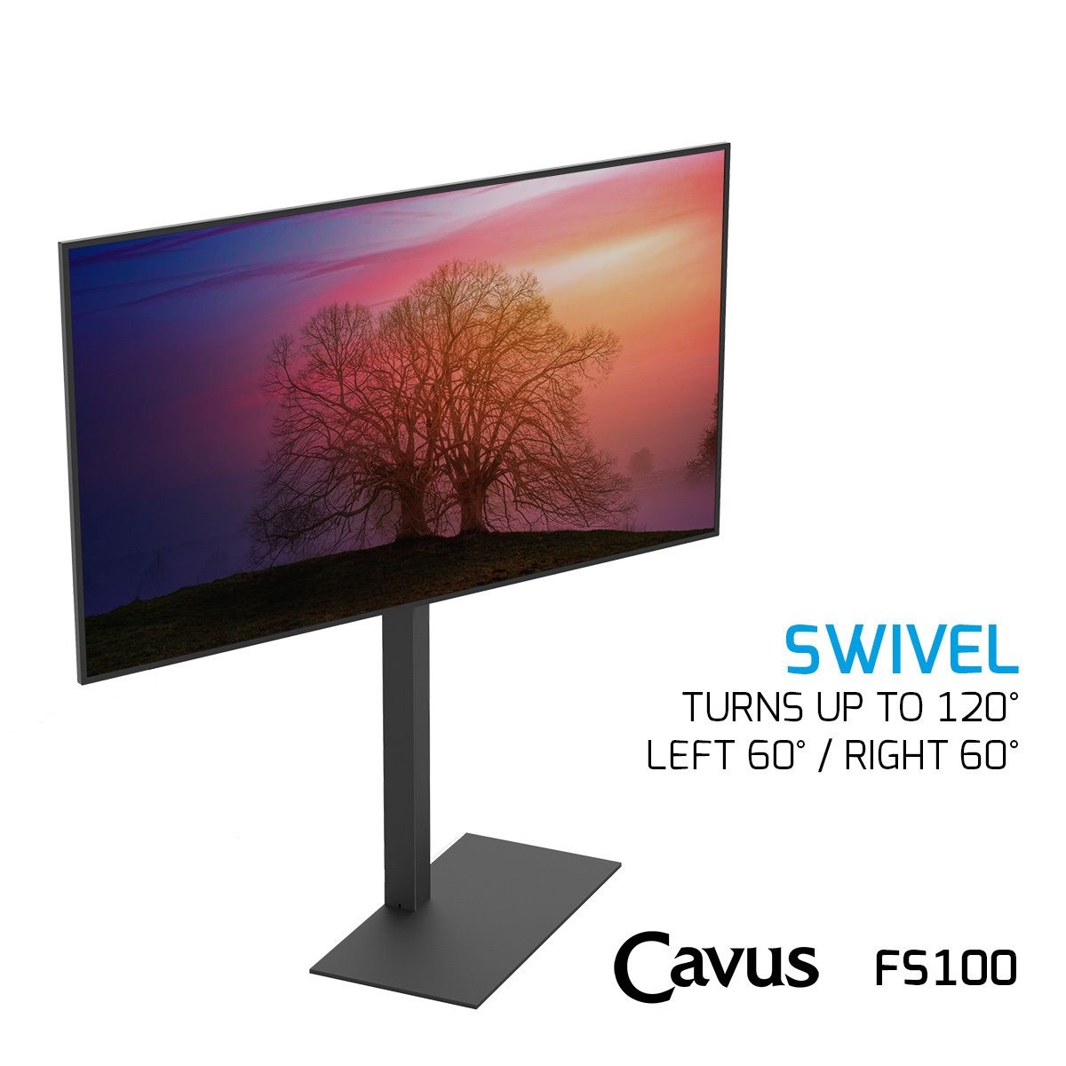 Cavus CAV-FS100 Draaibare TV Vloerstandaard Basic (37 - 65")