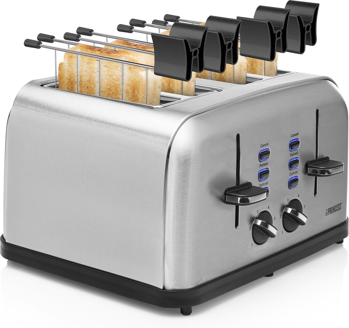 Princess 142355 Toaster Steel Style 4 - Broodrooster