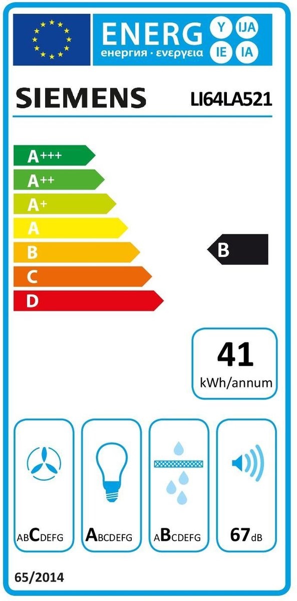 Siemens LI64LA521 - Vlakscherm afzuigkap