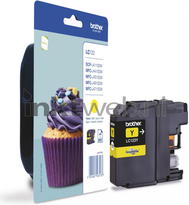 Brother LC-123Y Geel - Inktcartridge