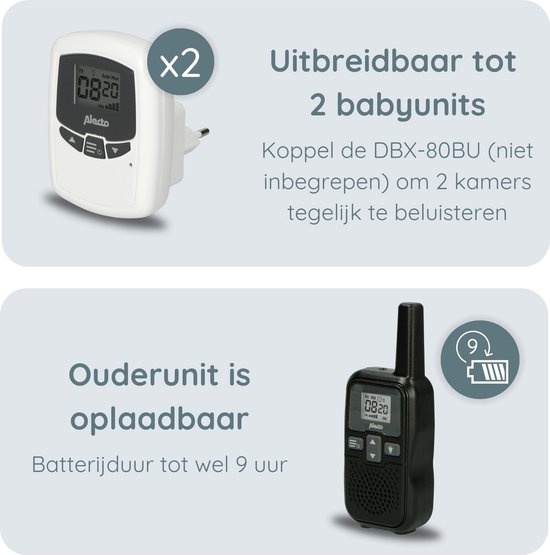 Alecto DBX80BK - Babyfoon