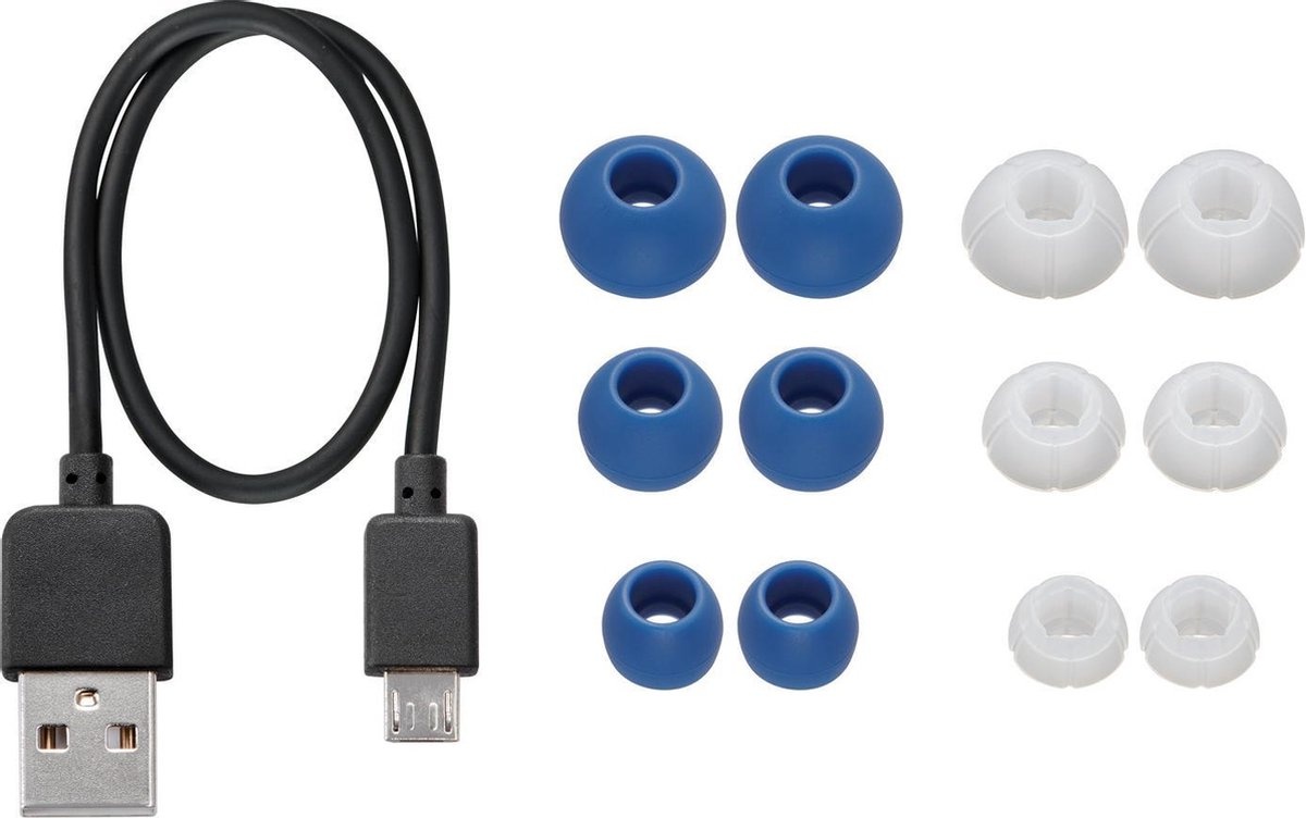 JVC HA-EC25W-A Blauw - Draadloze oordopjes