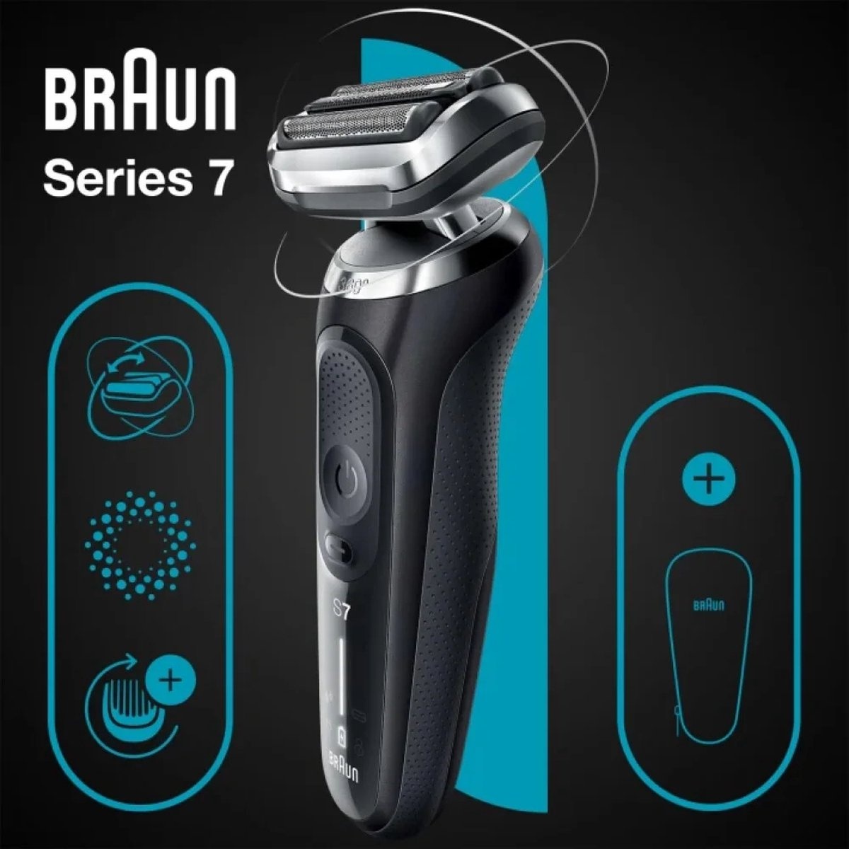 Braun Series 7 71-S1000s Wet & Dry Zwart - Scheerapparaat