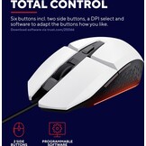 Trust GXT 109W Felox Wit - Gaming Muis
