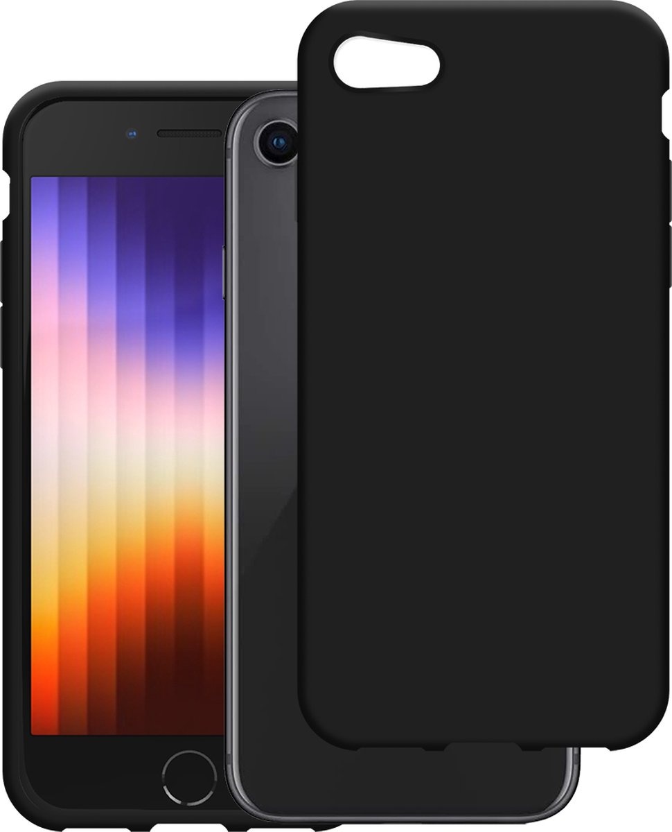 Just in Case Soft TPU Case voor iPhone SE 2020/SE 2022 Zwart - Beschermhoes