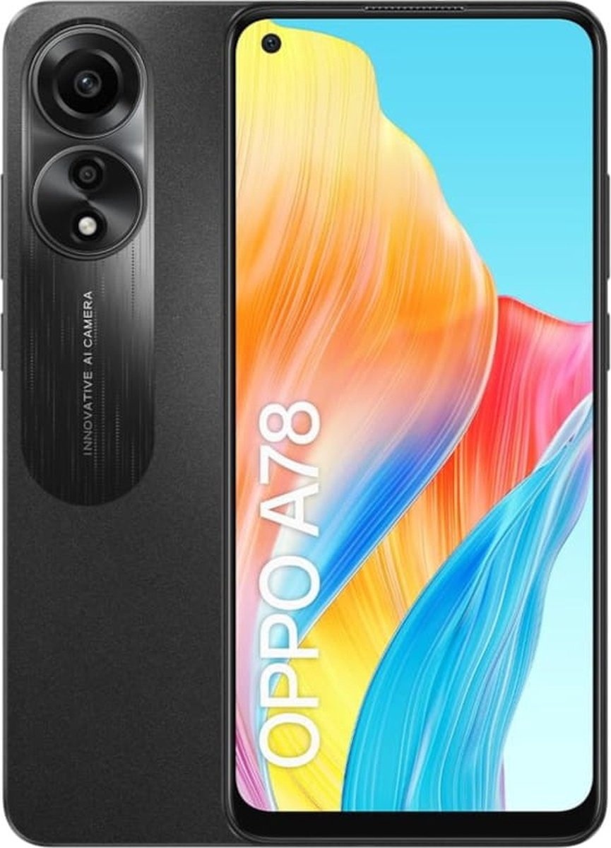 OPPO A78 128GB Zwart - Mobiele telefoon