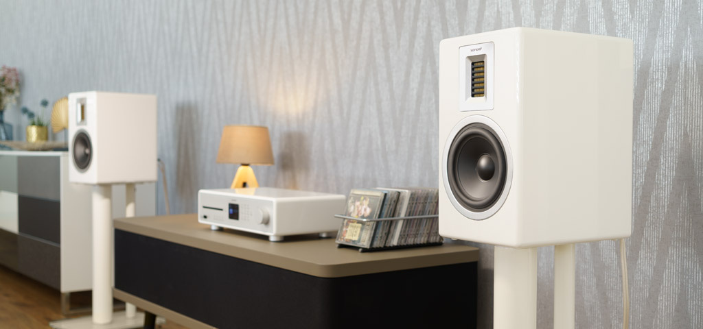 Sonoro Orchestra Zwart (per paar) - Boekenplank speaker