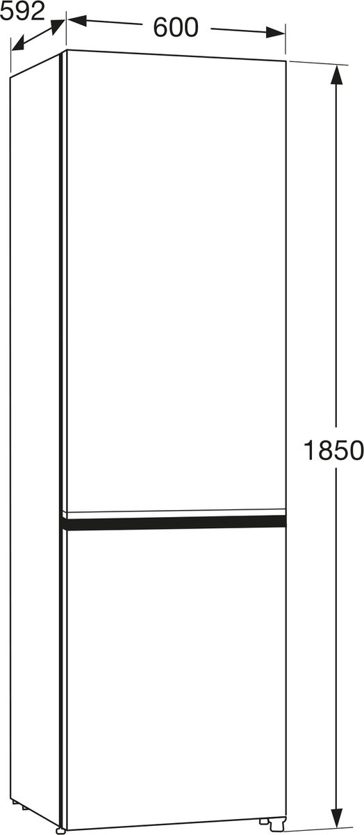 ETNA KCV285NRVS - Koel-vriescombinatie