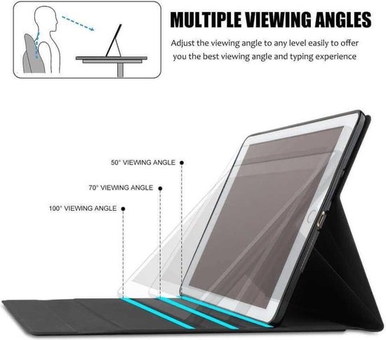 Just in Case Premium Bluetooth keyboard hoes voor iPad 9.7 (2017/2018) Zwart - Beschermhoes