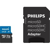 Philips MicroSDXC UHS-I U3 Kaart 64GB - Micro SD kaart