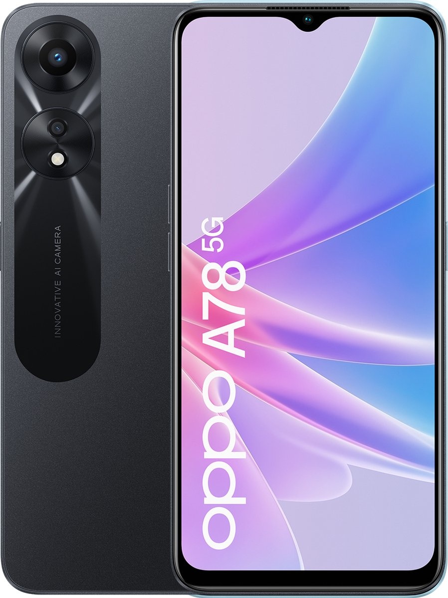 OPPO A78 5G 8GB 128GB Glowing Black - Mobiele telefoon